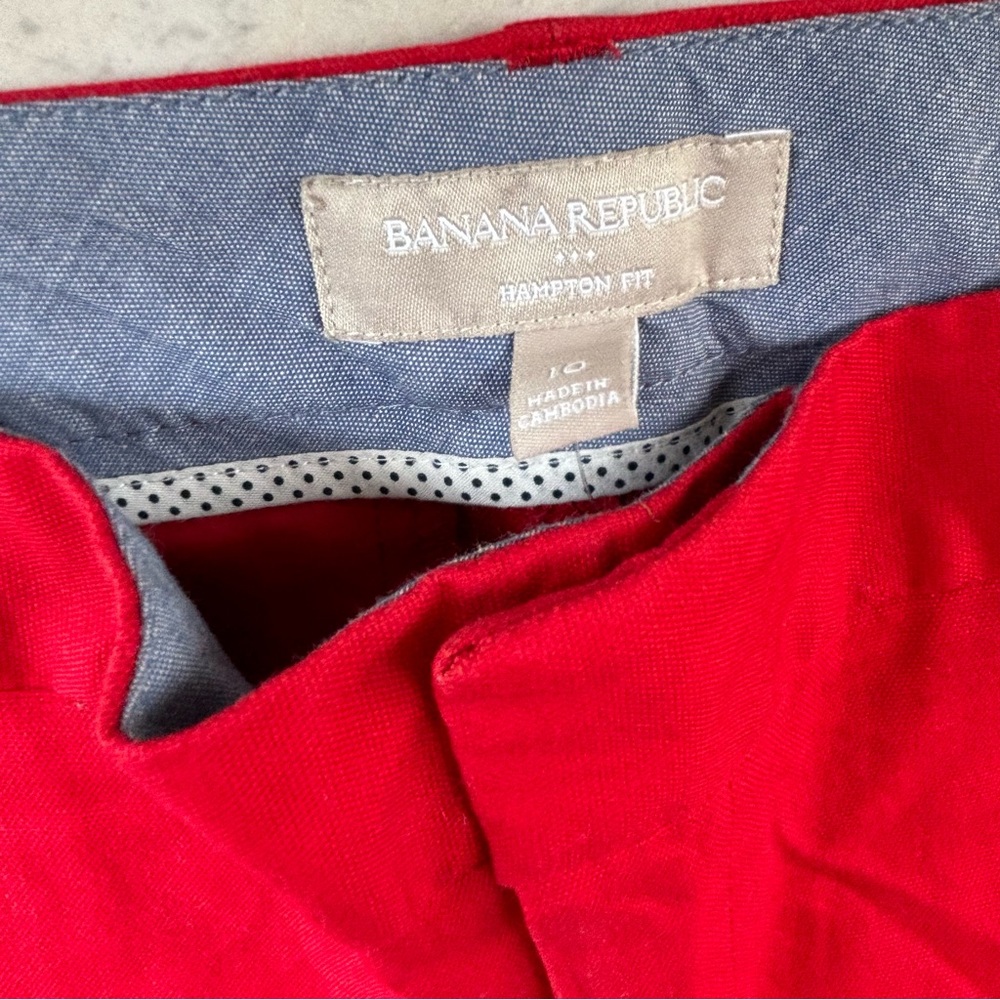 red banana republic cropped pants, hampton fit, size 10